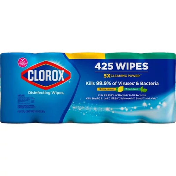Clorox Disinfecting Bleach-Free Cleaning Wipes, Variety Pack (85 Wipes/Pk., 5 Pk.)