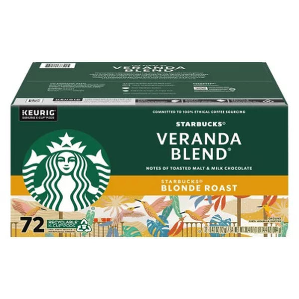 Starbucks Blonde Roast K-Cup Coffee Pods, Veranda Blend (72 Ct.)