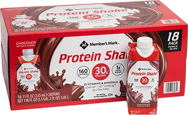 Member'S Mark 30G High Protein Shake, Chocolate (11 Fl. Oz., 18 Pk.)